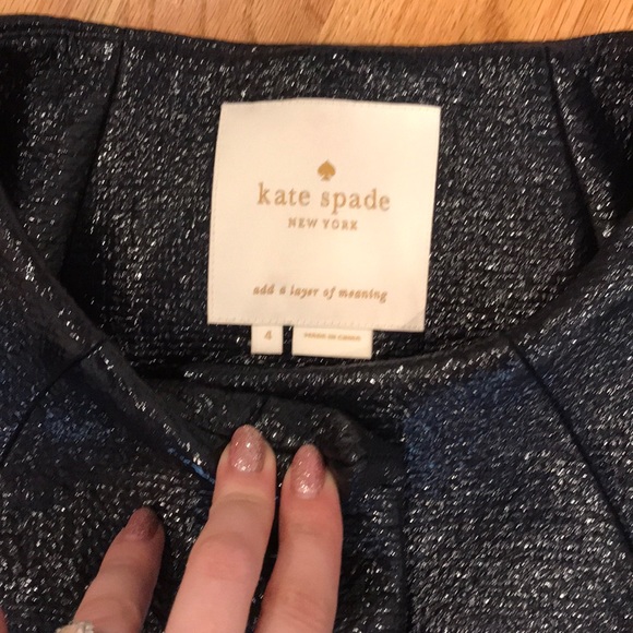 Kate Spade Navy Lacquered Coat - Picture 3 of 4